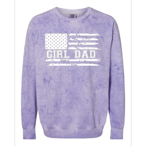 Father of Girl - Proud New Girl Dad - Fathers Day Gift Colorblast Crewneck Sweatshirt