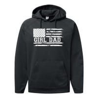 Father of Girl - Proud New Girl Dad - Fathers Day Gift Performance Fleece Hoodie