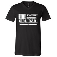 Father of Girl - Proud New Girl Dad - Fathers Day Gift V-Neck T-Shirt