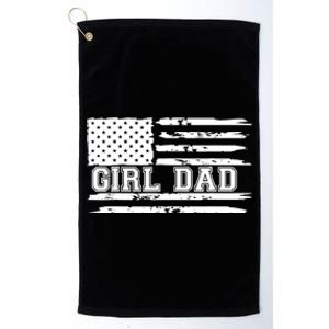 Father of Girl - Proud New Girl Dad - Fathers Day Gift Platinum Collection Golf Towel