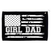 Father of Girl - Proud New Girl Dad - Fathers Day Gift Grommeted Golf Towel