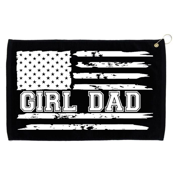 Father of Girl - Proud New Girl Dad - Fathers Day Gift Grommeted Golf Towel