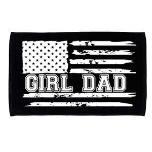 Father of Girl - Proud New Girl Dad - Fathers Day Gift Microfiber Hand Towel