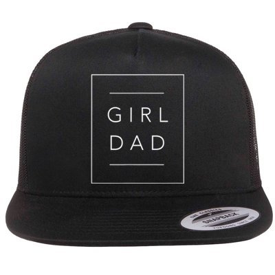 Father Of Girls Tee, Proud New Girl Dad Flat Bill Trucker Hat