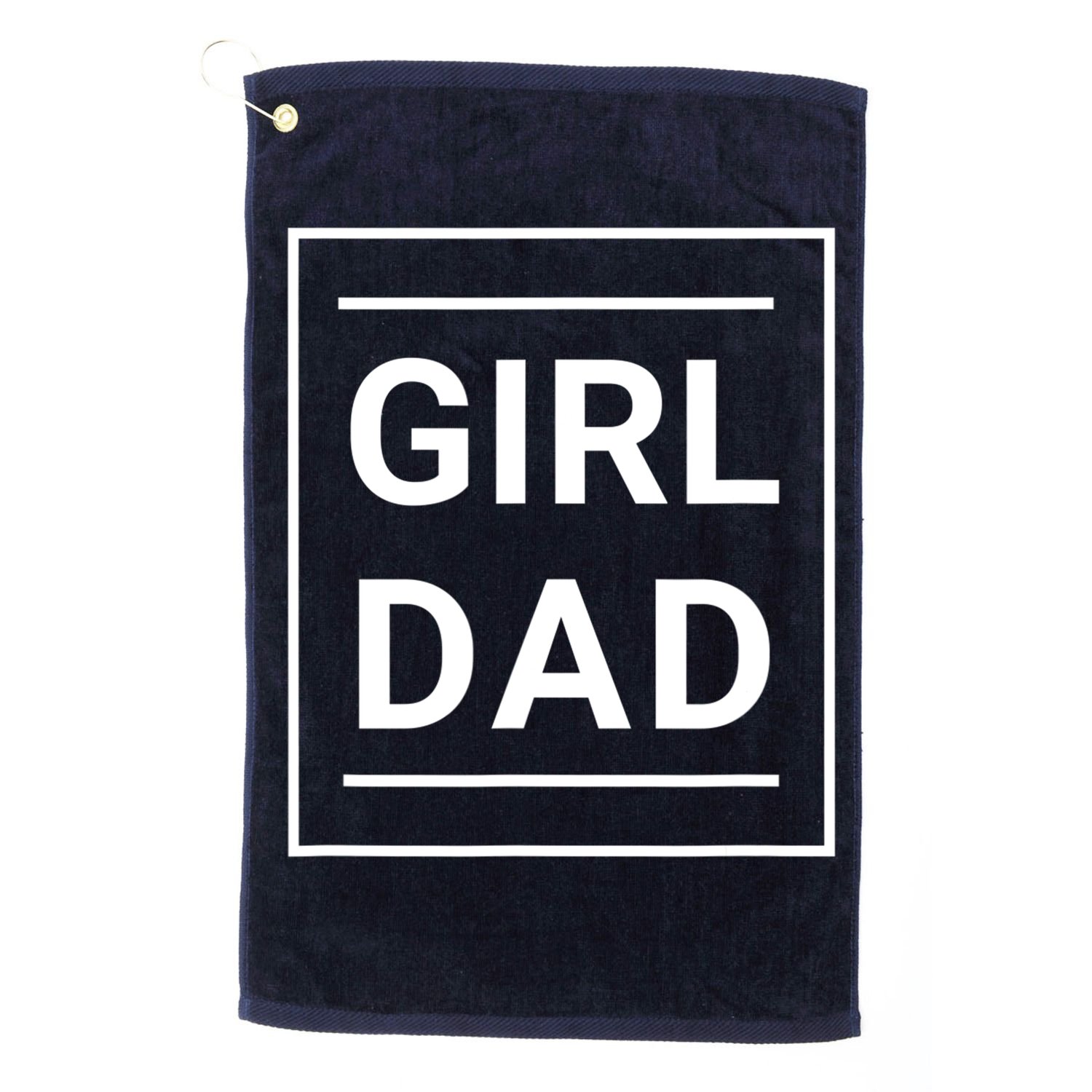 Father Of Girls Proud New Girl Dad Golf Towel