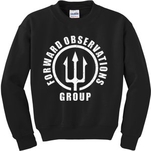 Forward Observations Group. Fog Trident Spear Kids Sweatshirt