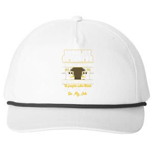 Forklift Operator Get Out Of My Way Forklift Driver Snapback Five-Panel Rope Hat