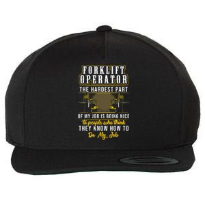 Forklift Operator Get Out Of My Way Forklift Driver Wool Snapback Cap