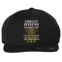 Forklift Operator Get Out Of My Way Forklift Driver Wool Snapback Cap