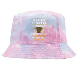 Forklift Operator Get Out Of My Way Forklift Driver Tie-Dyed Bucket Hat