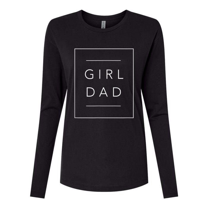 Father Of Girls , Proud New Girl Dad Womens Cotton Relaxed Long Sleeve T-Shirt