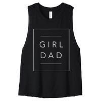 Father Of Girls , Proud New Girl Dad Women's Racerback Cropped Tank