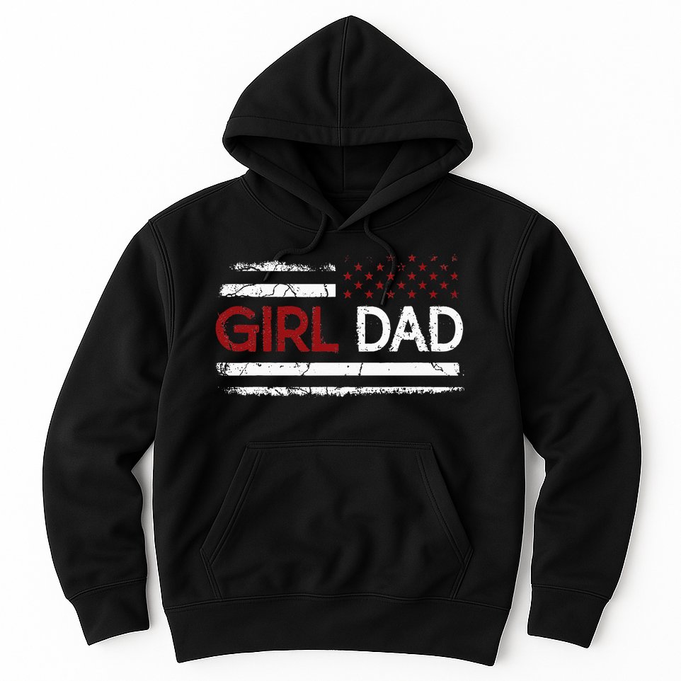 Father Of Girls Proud New Girl Dad Daughter Gift For Dad Hoodie