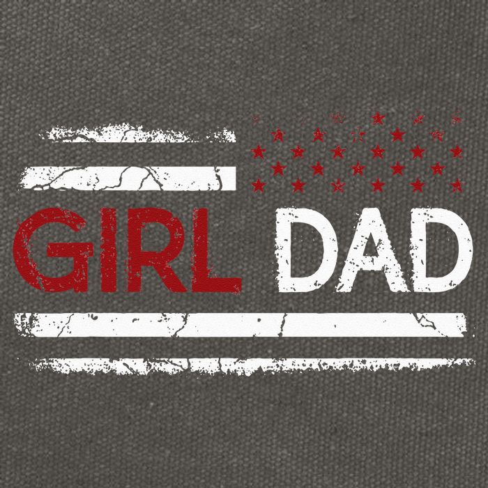 Father Of Girls Proud New Girl Dad Daughter Gift For Dad Cotton Canvas Backpack
