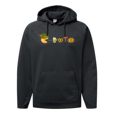 Funny Oktoberfest Gamer Beer Festival Performance Fleece Hoodie