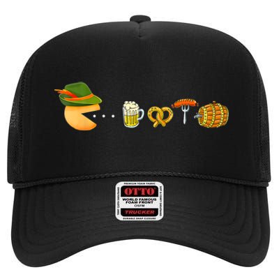 Funny Oktoberfest Gamer Beer Festival High Crown Mesh Back Trucker Hat