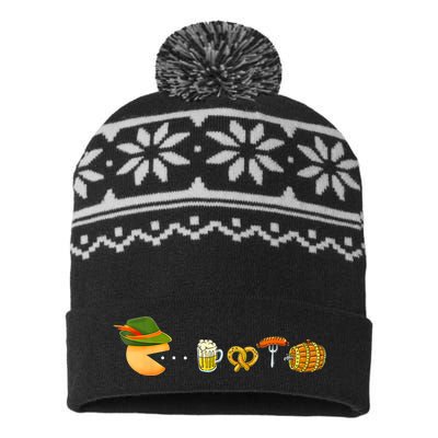 Funny Oktoberfest Gamer Beer Festival USA-Made Snowflake Beanie