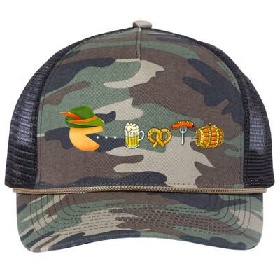 Funny Oktoberfest Gamer Beer Festival Retro Rope Trucker Hat Cap