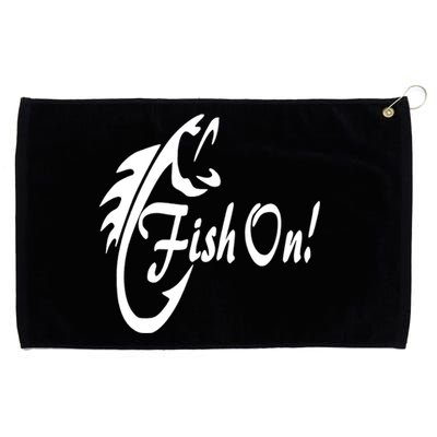 Fish On Gift Grommeted Golf Towel