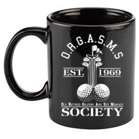 Funny ORGASMS Golf Society Est 1969 11oz C Handle Ceramic Mug