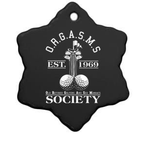 Funny ORGASMS Golf Society Est 1969 Ceramic Star Ornament