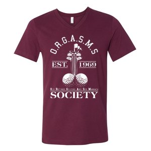 Funny ORGASMS Golf Society Est 1969 V-Neck T-Shirt