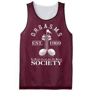 Funny ORGASMS Golf Society Est 1969 Mesh Reversible Basketball Jersey Tank