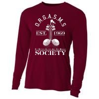 Funny ORGASMS Golf Society Est 1969 Cooling Performance Long Sleeve Crew