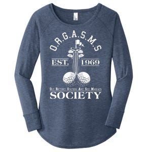 Funny ORGASMS Golf Society Est 1969 Women's Perfect Tri Tunic Long Sleeve Shirt