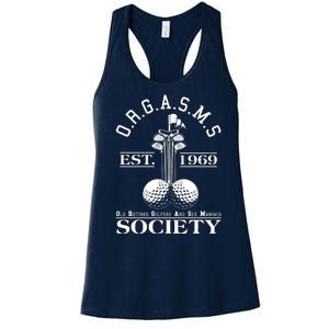 Funny ORGASMS Golf Society Est 1969 Women's Racerback Tank