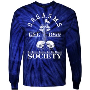 Funny ORGASMS Golf Society Est 1969 Tie-Dye Long Sleeve Shirt