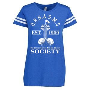 Funny ORGASMS Golf Society Est 1969 Enza Ladies Jersey Football T-Shirt