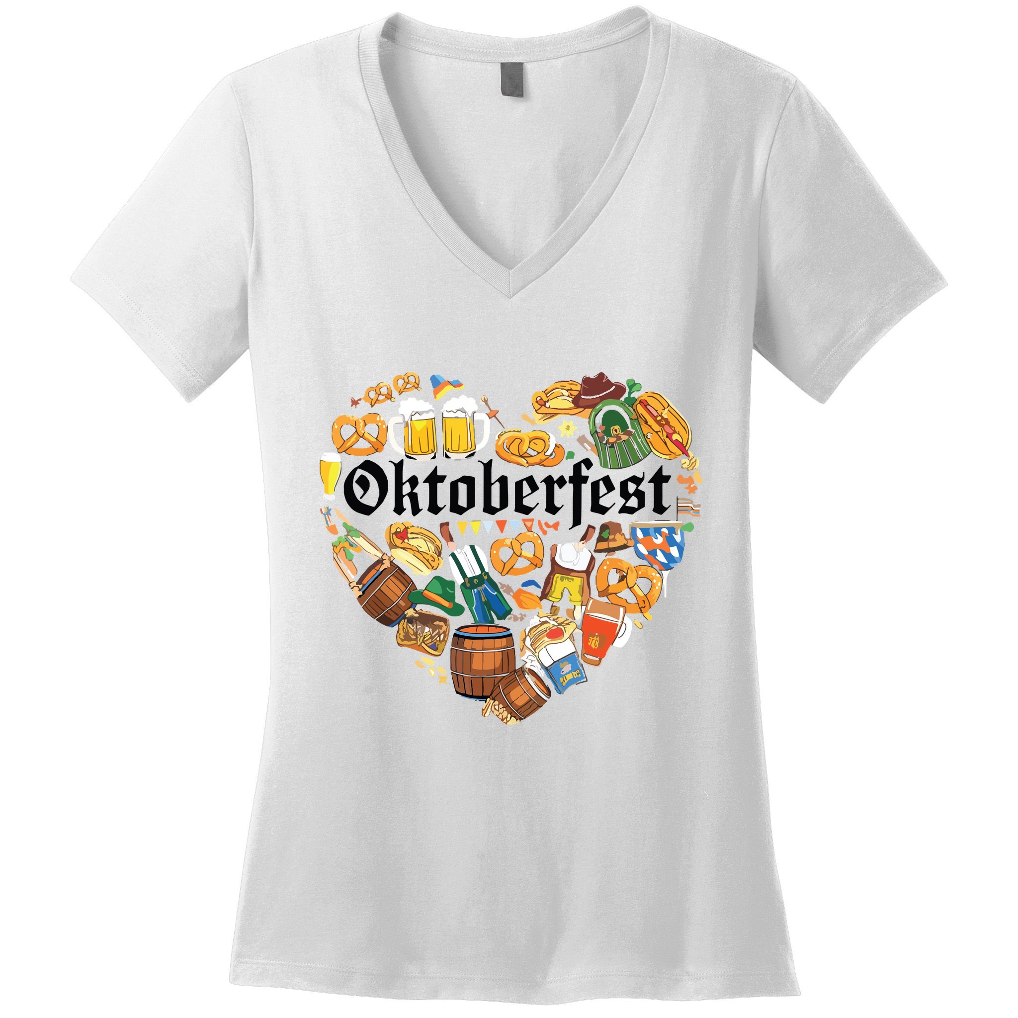 Funny Oktoberfest German Bavarian Women Beer Fest Women's V-Neck T-Shirt