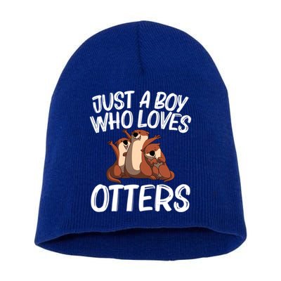 Funny Otter Gift For Boys Sea Otter Animal Pet Costume Gift Short Acrylic Beanie