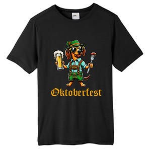 Funny Oktoberfest German Dachshund Weiner Dog Beer Lover Gift Tall Fusion ChromaSoft Performance T-Shirt