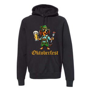 Funny Oktoberfest German Dachshund Weiner Dog Beer Lover Gift Premium Hoodie