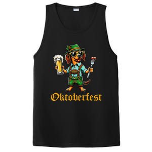 Funny Oktoberfest German Dachshund Weiner Dog Beer Lover Gift PosiCharge Competitor Tank