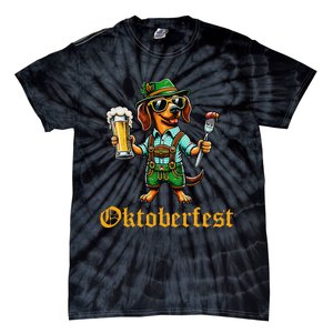 Funny Oktoberfest German Dachshund Weiner Dog Beer Lover Gift Tie-Dye T-Shirt