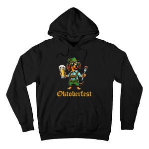 Funny Oktoberfest German Dachshund Weiner Dog Beer Lover Gift Tall Hoodie