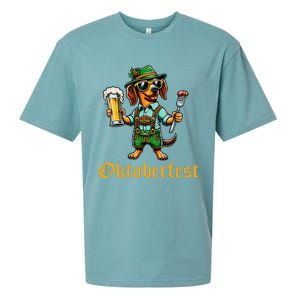 Funny Oktoberfest German Dachshund Weiner Dog Beer Lover Gift Sueded Cloud Jersey T-Shirt