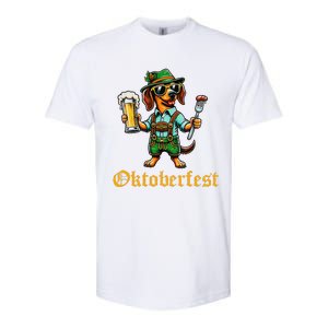 Funny Oktoberfest German Dachshund Weiner Dog Beer Lover Gift Softstyle CVC T-Shirt