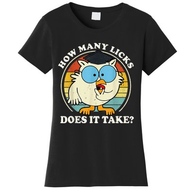 Funny Owl How Many Licks Does It Take Women's T-Shirt