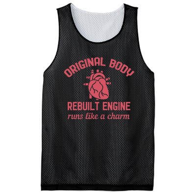 Funny Open Heart Bypass Surgery Recovery Get Well Gift Mesh Reversible Basketball Jersey Tank