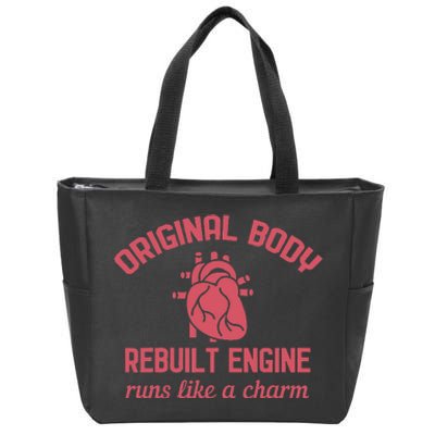 Funny Open Heart Bypass Surgery Recovery Get Well Gift Zip Tote Bag