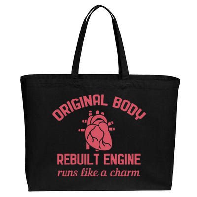 Funny Open Heart Bypass Surgery Recovery Get Well Gift Cotton Canvas Jumbo Tote