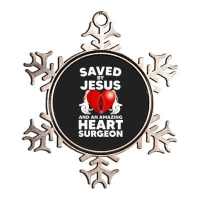 Funny Open Heart Surgery Design For Men Women Heart Patients Metallic Star Ornament