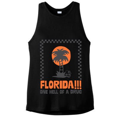 Florida One Hell Of A Drug Tortured Poets Ttpd Ladies PosiCharge Tri-Blend Wicking Tank