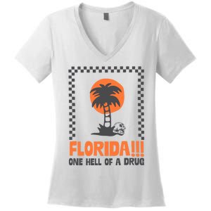 Florida One Hell Of A Drug Tortured Poets Ttpd Women's V-Neck T-Shirt