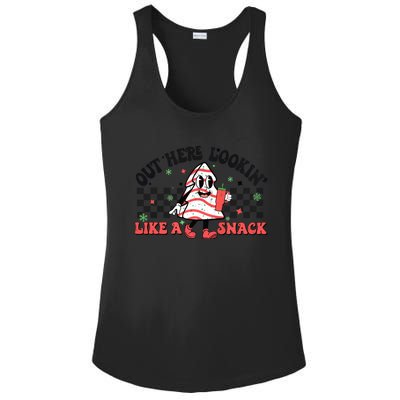 Funny Out Here Lookin Like A Snack Christmas Tree Cake Retro Meaningful Gift Ladies PosiCharge Competitor Racerback Tank