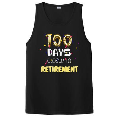 Funny One Hundred Days Closer To Retirement Cute Celebration PosiCharge Competitor Tank